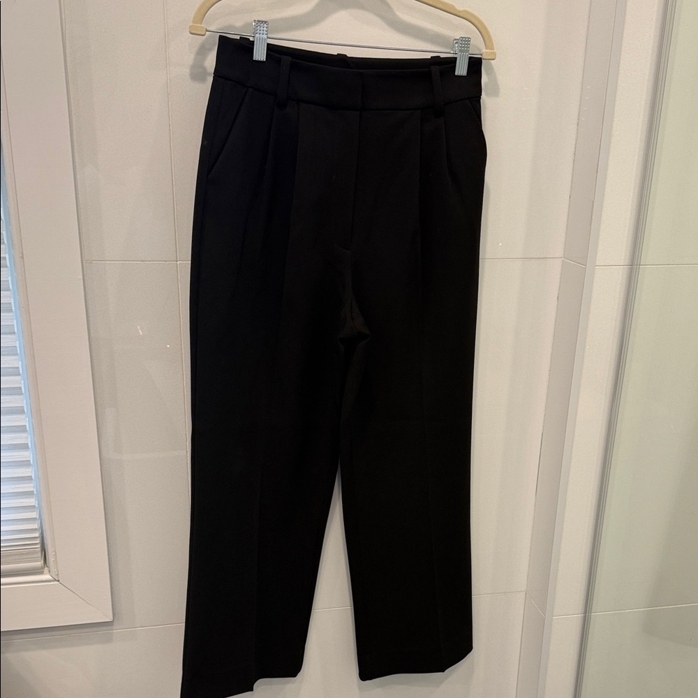 Favorite Daughter Black High-Waist Tailored Trousers